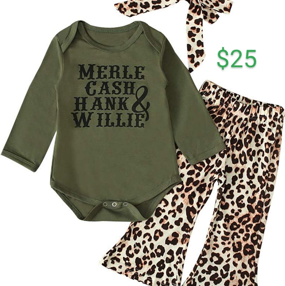 Long sleeve Merle cash Hank and Willie outfit